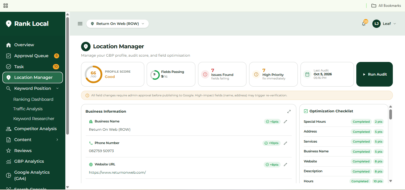 Competitor insights